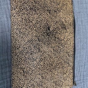 NWT Madewell calf hair small dot clutch/wallet